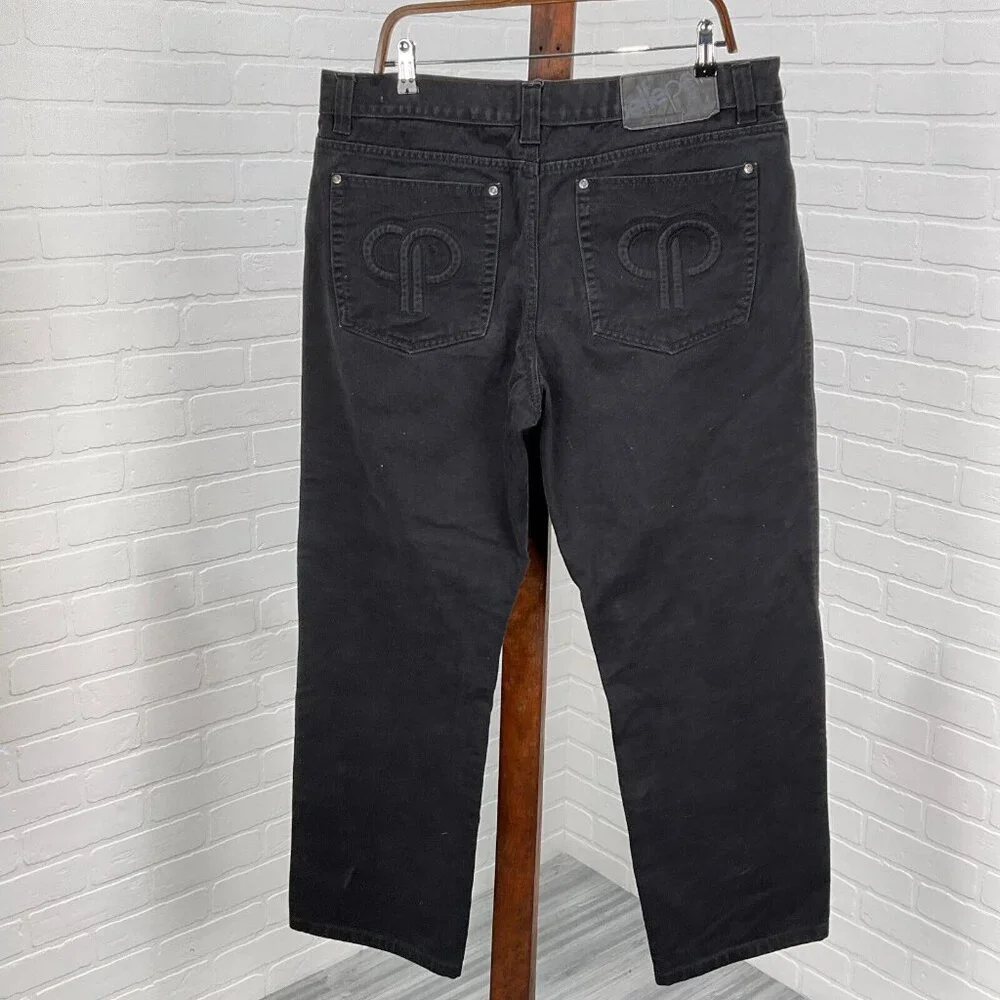 Pelle Pelle Jeans Men 40Wx34L ACT 37Wx31L Black‎ Straight Leg Cotton Retro VTG